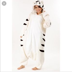Adult White Tiger Kigurumi Onsie Pajamas